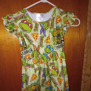 TMNT Teenage Mutant Ninja Turtles Dress Size 7 Kids/Girls New